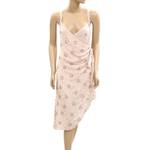 Anthropologie Dresses & Skirts - By Anthropologie Asymmetrical Mini Dress Wrap Tie Bead Embellished S New 284655